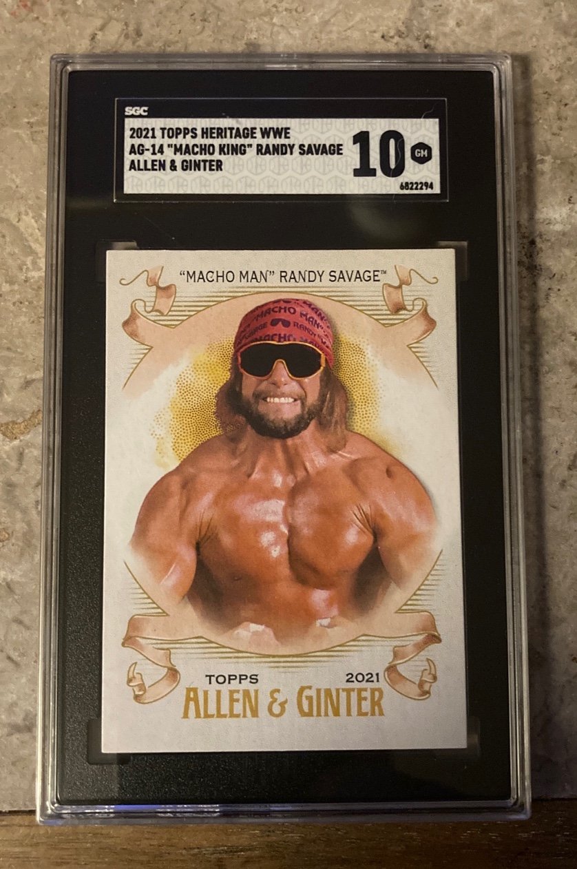 Macho Man Randy Savage “MACHO KING” 2021 Topps Allen & Ginter SGC GEM MINT 10