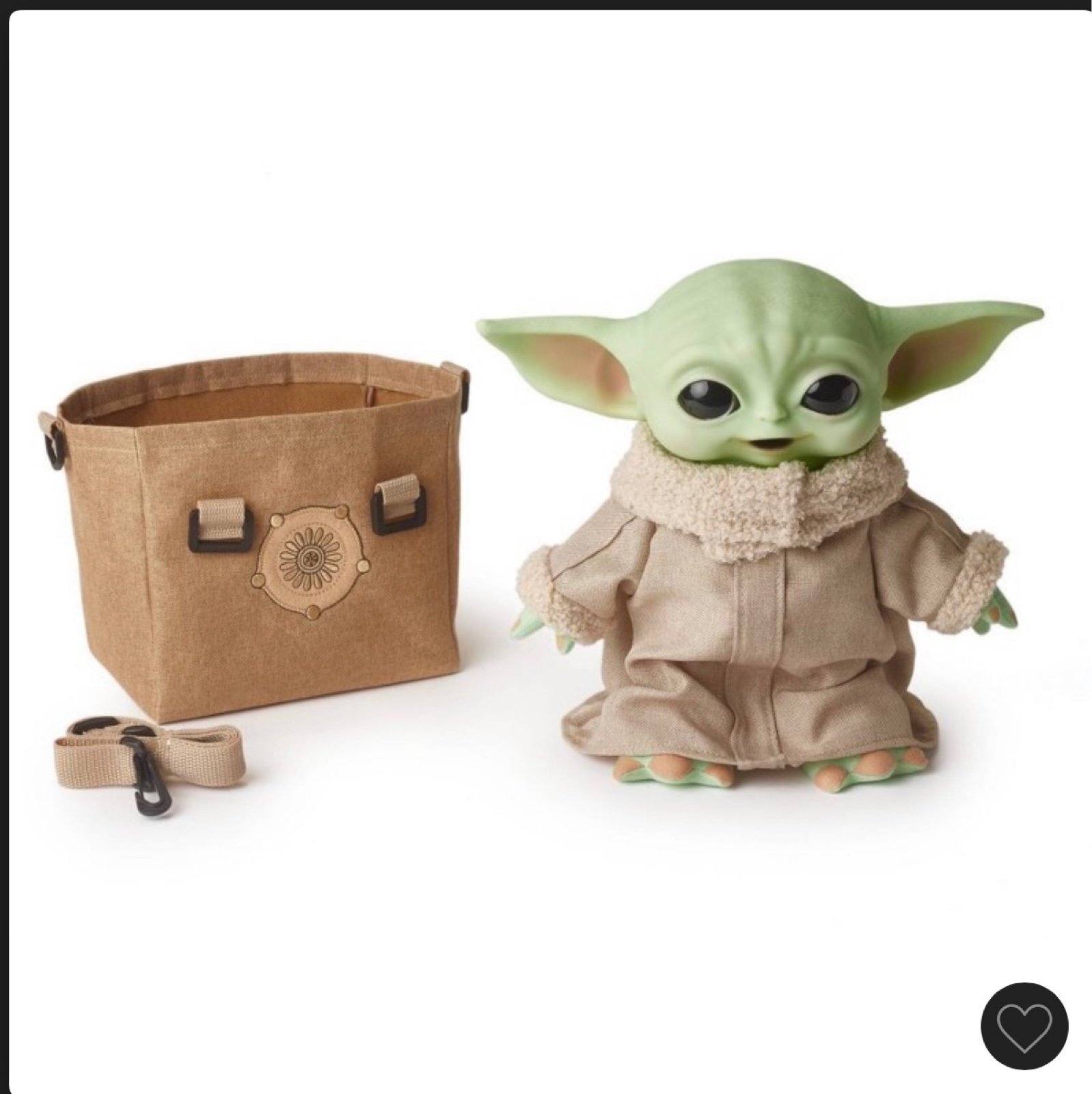 Mandalorian star wars baby yoda grogu figure with carrying bag