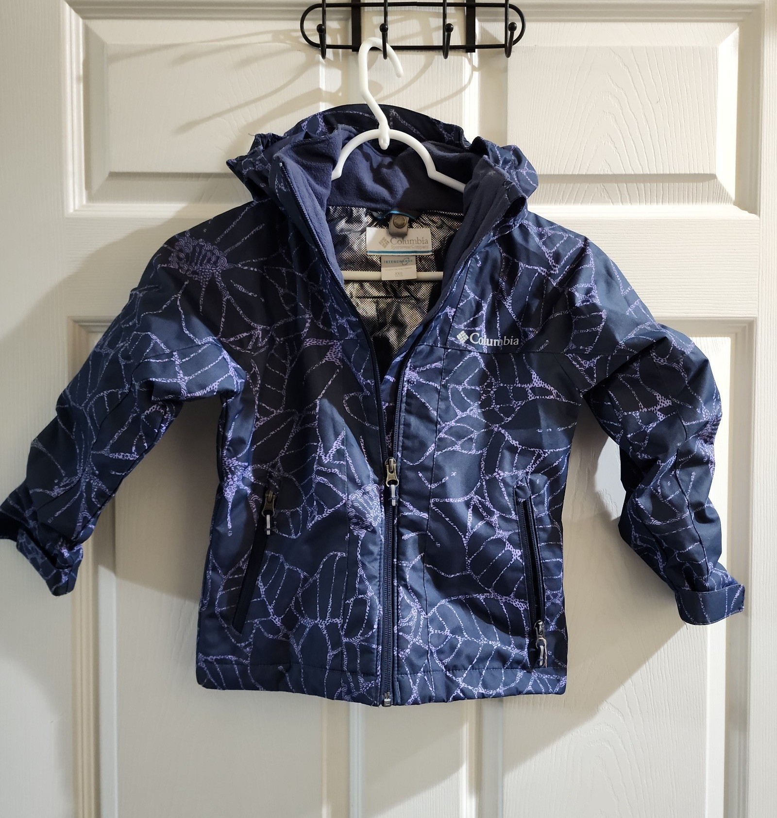 Girls Youth XXS Size 4/5 Outdoor Jacket Columbia Interchange Omni-Tech Outerwear