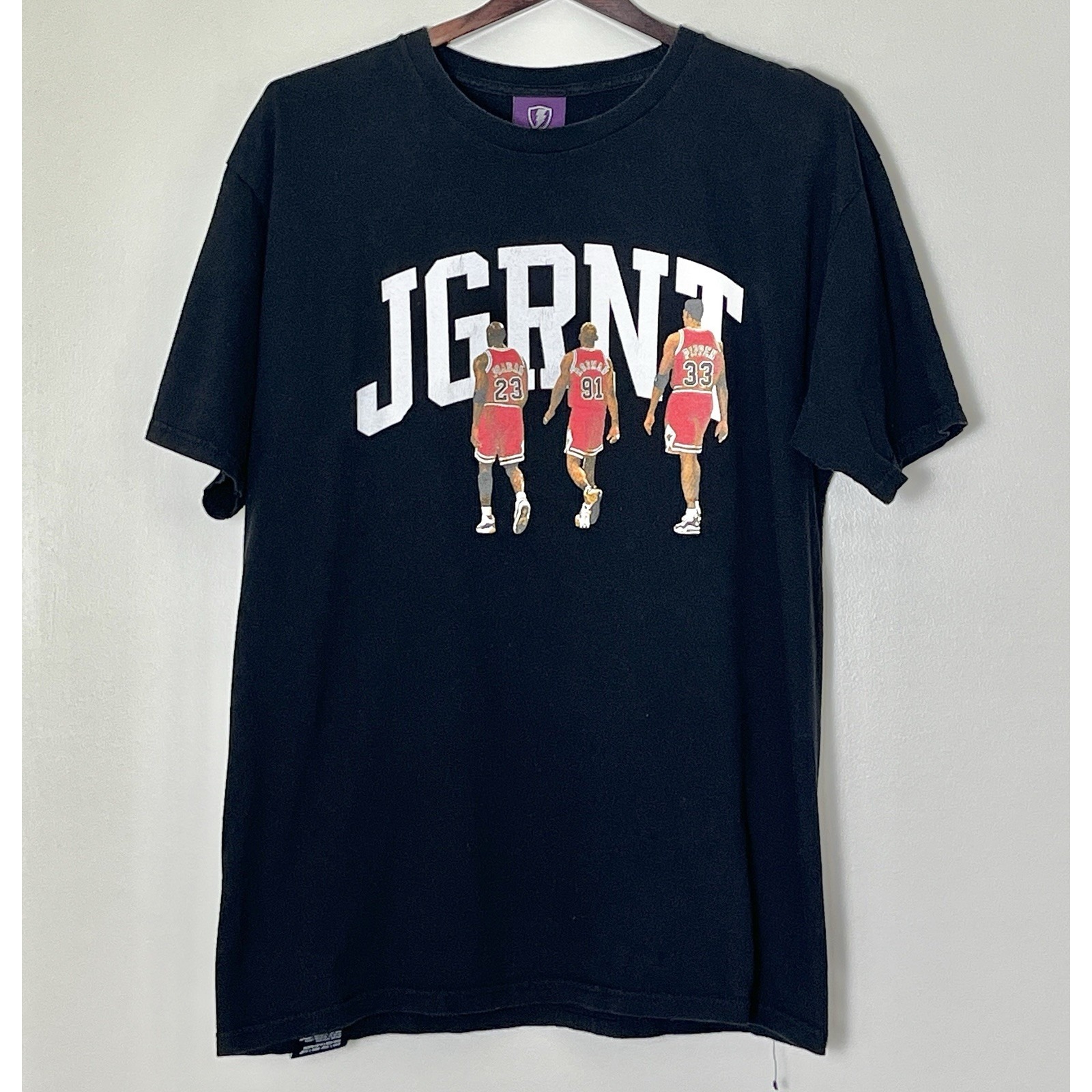 Jugrnaut Clothing Dynasty Tee Large Black Vintage Y2K Streetwear Chicago Bulls