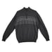 Oscar De La Renta Men's L Fair Isle 1/4 Zip Gray Pullover Knit Sweater Casual