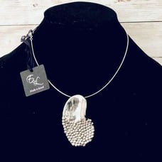 NWT E&L Sterling Silver Gorgeous Electroform Polished Necklace Made In Israel