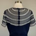 Betsy & Adam Women's Cocktail Dress Size 14 Blue Beaded Short Sleeve Midi Sheath