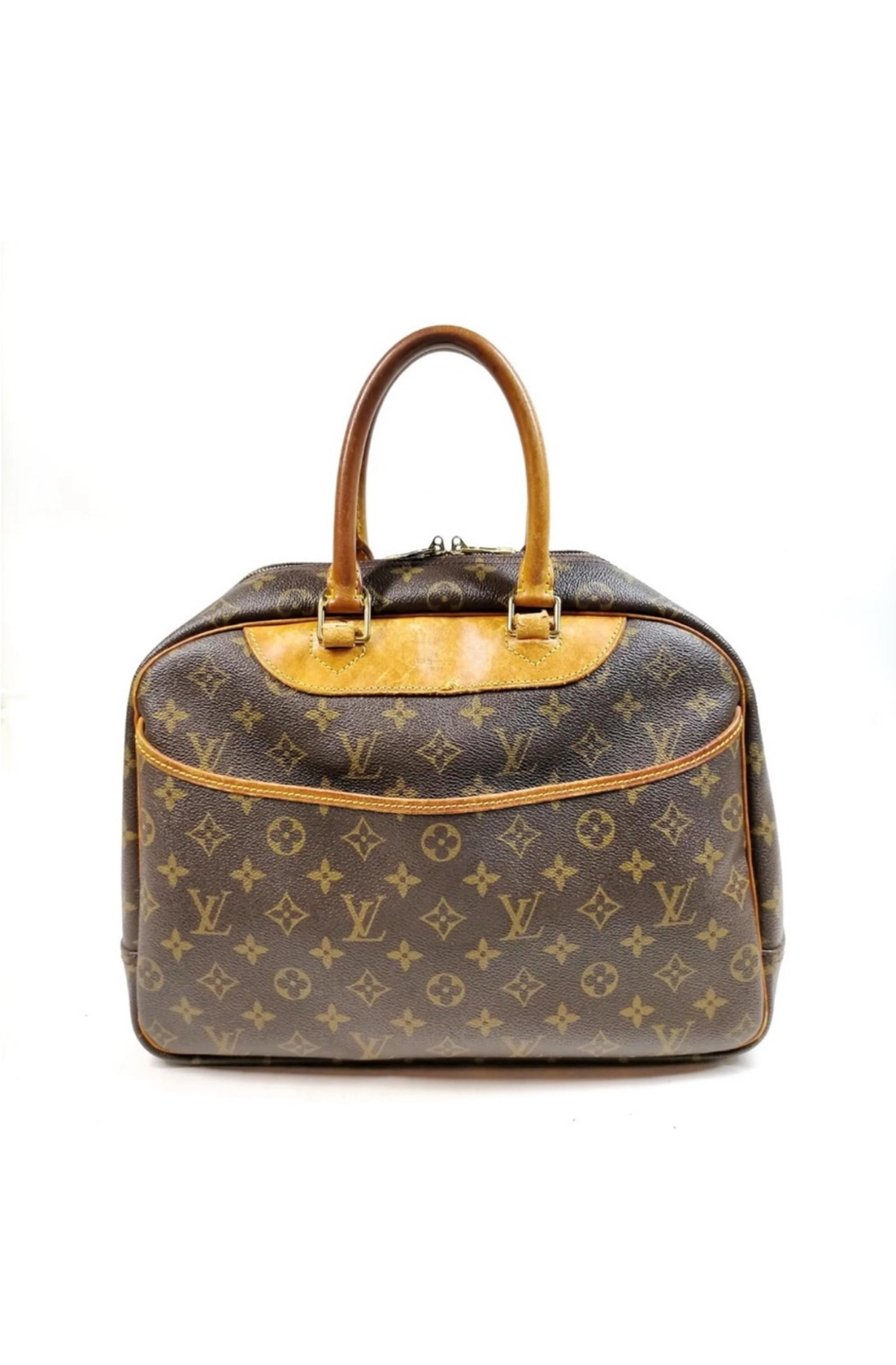 Auth Louis Vuitton Handbag Deauville Brown Monogram