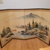 JAPANESE Silk Byobu Mountain Scene 4-Panel Folding Screen - Signed - Vintage