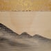 JAPANESE Silk Byobu Mountain Scene 4-Panel Folding Screen - Signed - Vintage