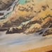 JAPANESE Silk Byobu Mountain Scene 4-Panel Folding Screen - Signed - Vintage