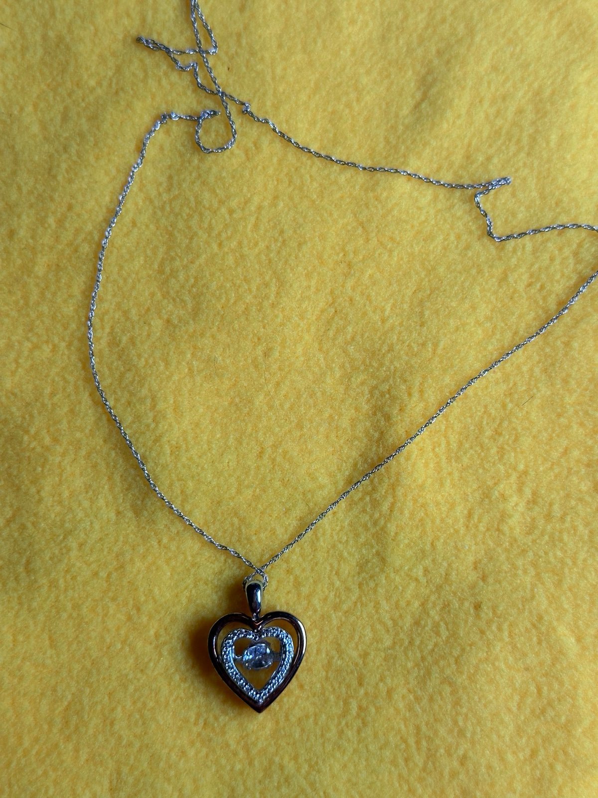Heart shaped 925 Sterling Silver and Copper