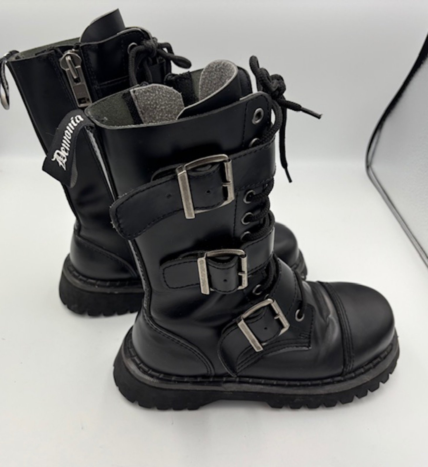 Demonia Goth Buckle Boots