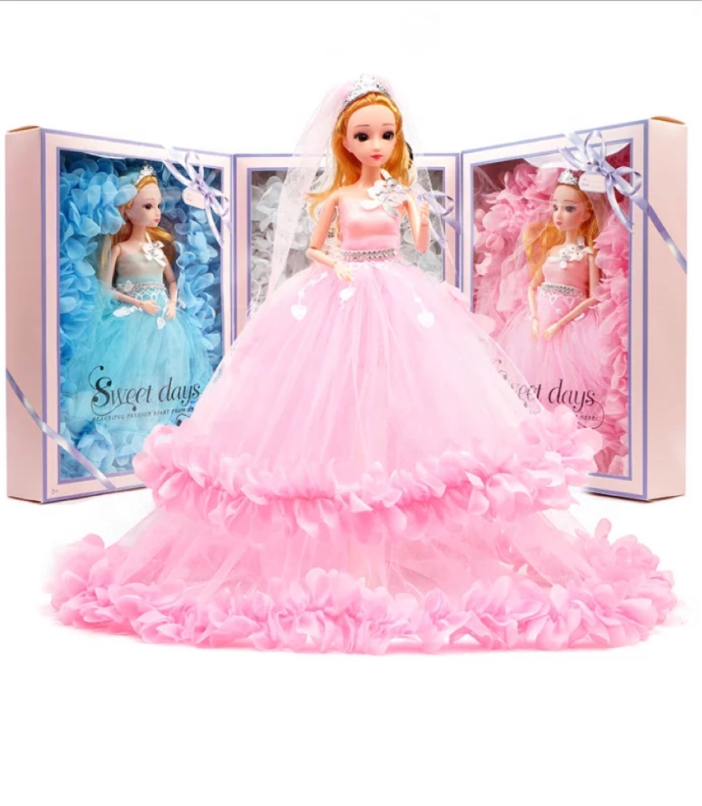 Fashion lifelike bride doll. 1/4 BJD jointly doll. Christmas gift doll