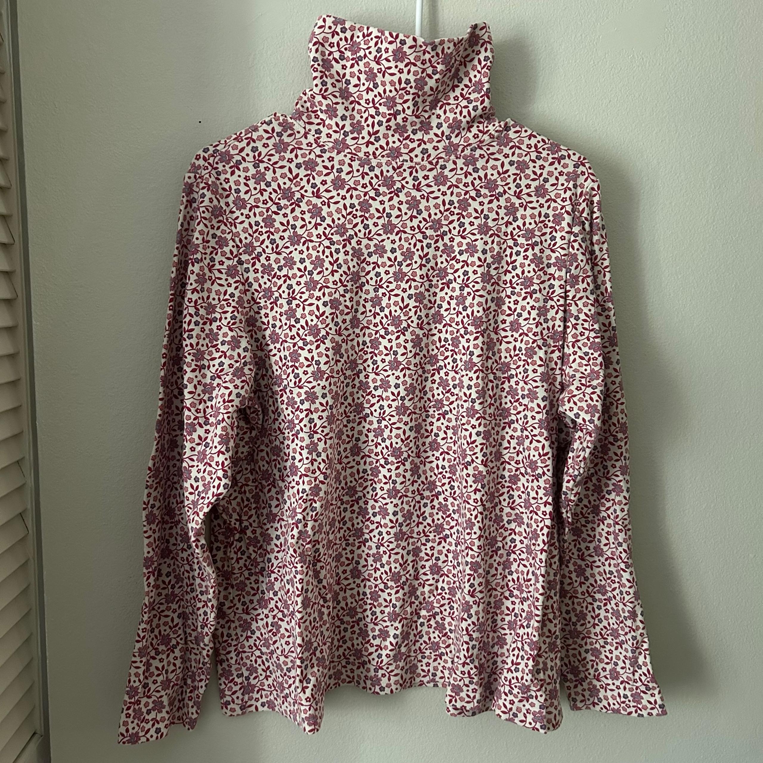 Vintage L.L. Bean Floral Turtleneck – Size 1X (NWOT)