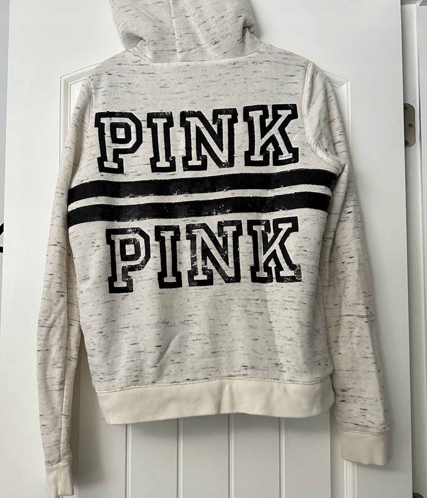 PINK fur zip up hoodie jacket