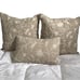 Arhaus Carlisle Linen Crewel Embroidered Floral Throw Pillow Set of 3