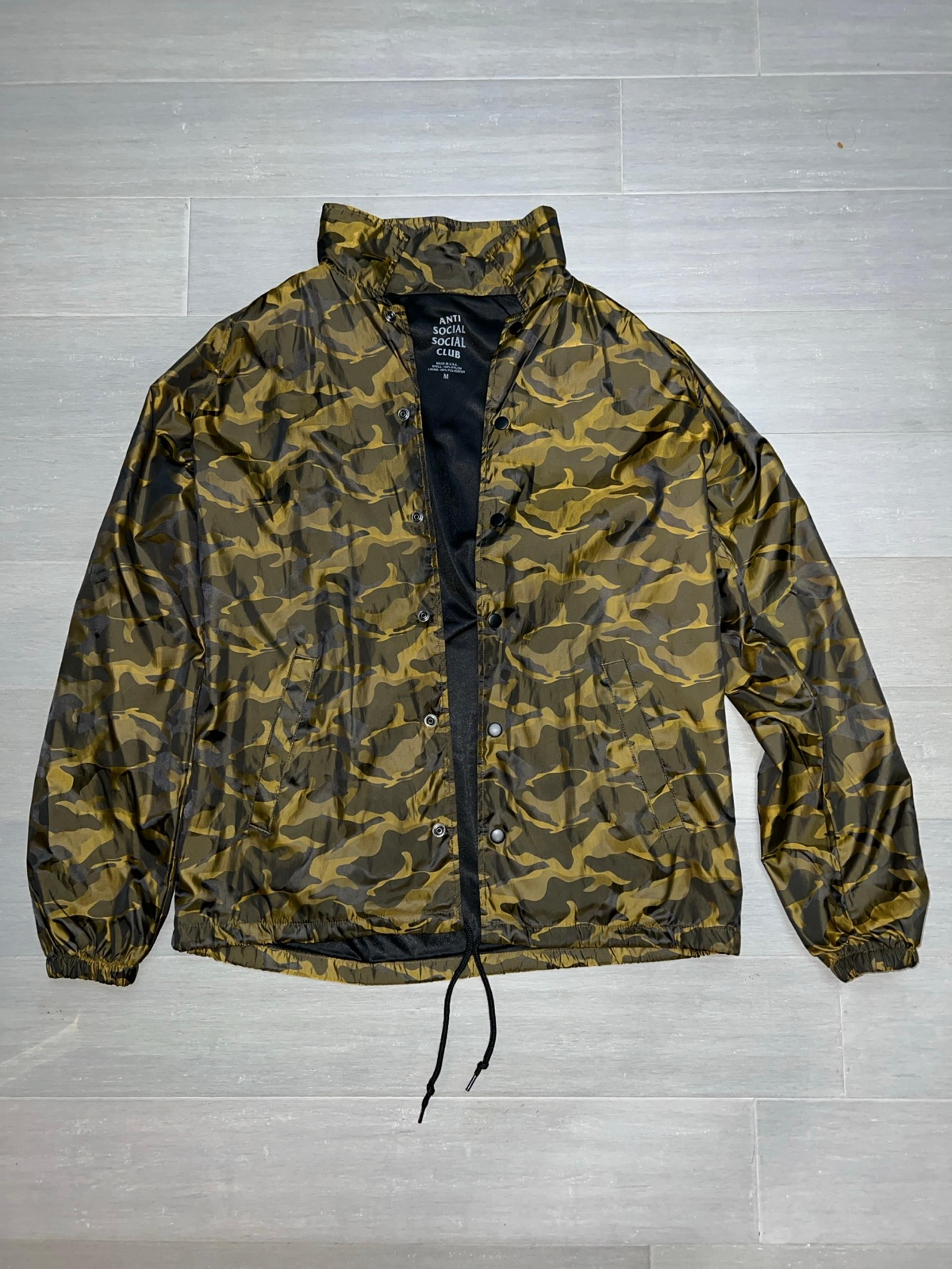 Anti Social Social Club Parka Coach Jacket - Camo