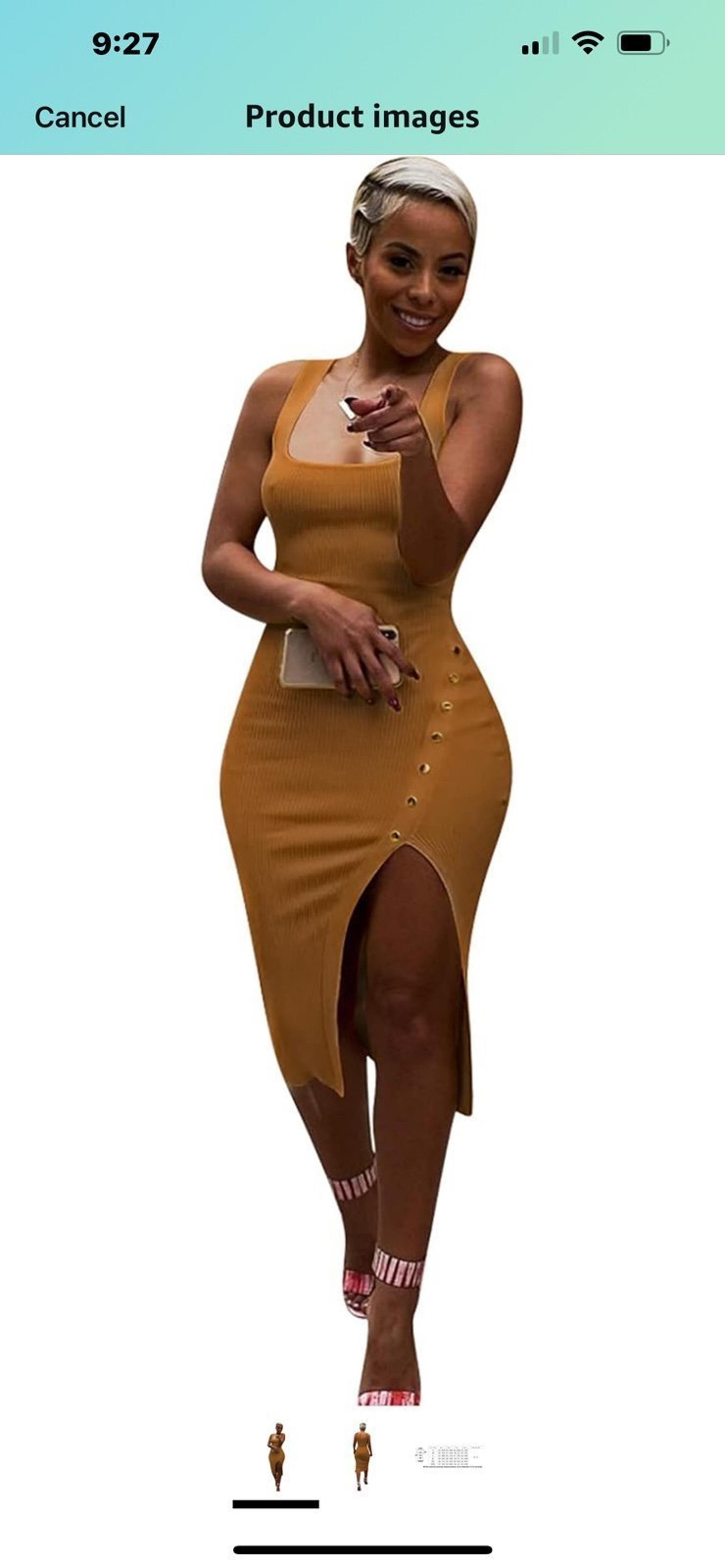 NWT Sexy Soild Sleeveless Strap Tank Ribbed Buttons Side Split Bodycon Irregular