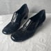 Helle Comfort Crocodile Embossed Patent Leather Heeled Shoes, Sz. 9.5 women