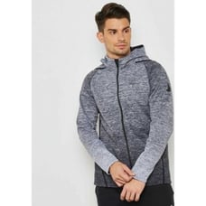 Nike Therma Sphere Max Gray & Black Full Zip Athletic Jacket M