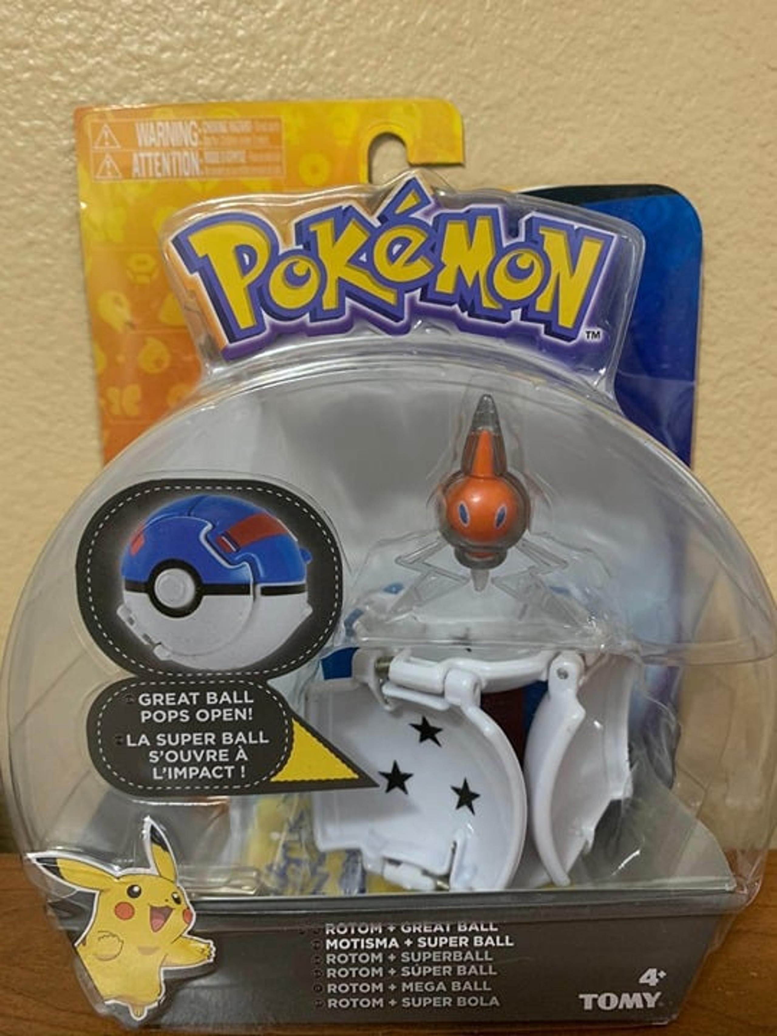 TOMY POKEMON THROW N POP ROTOM WITH GREAT BALL COLLECTIBLE ACTION FIGURE