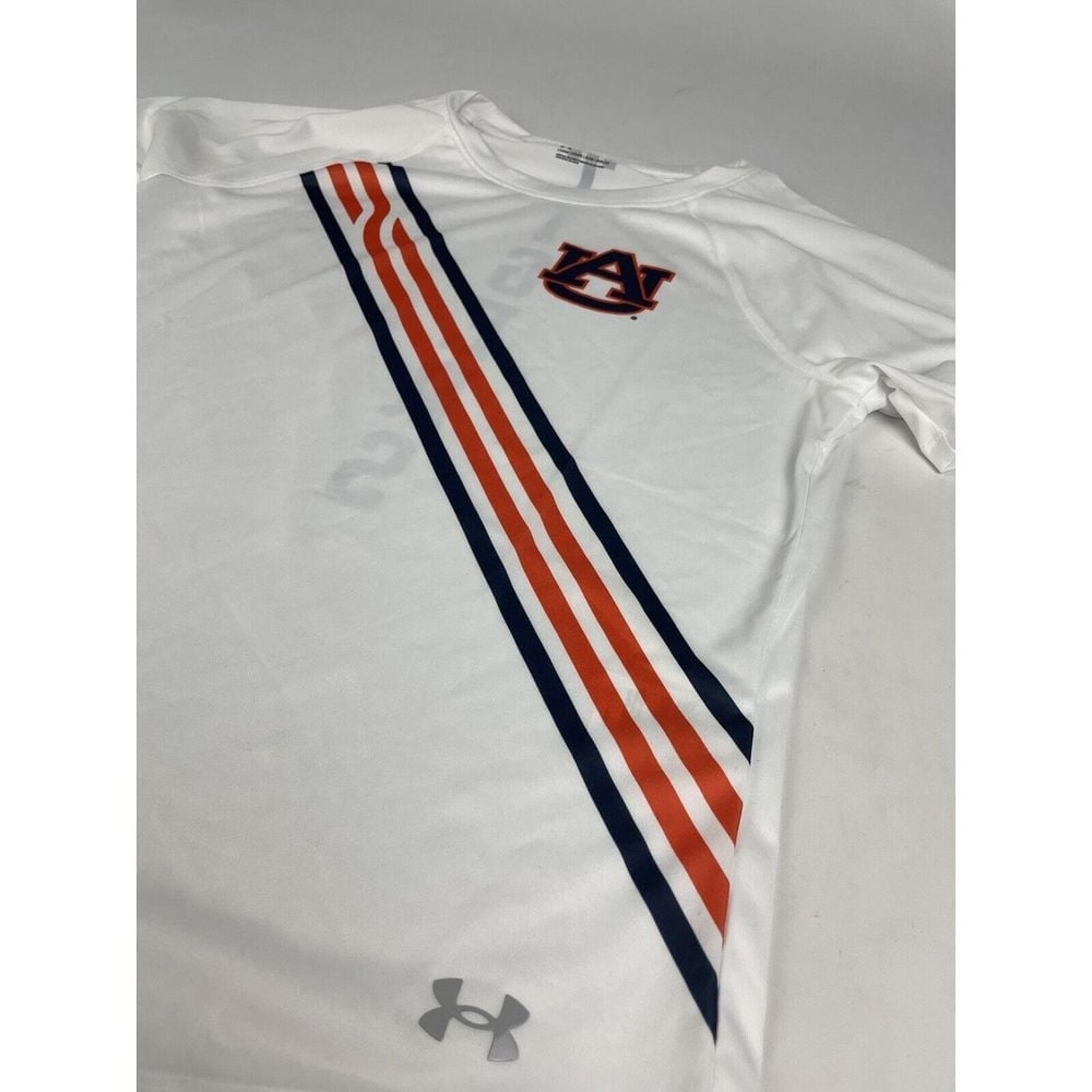 Under Armour Women's Auburn Tigers White Short Sleeve Crew Shirt Medium NEW