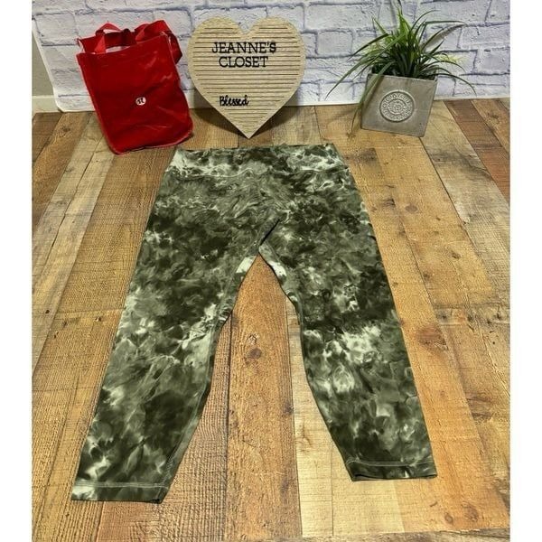 Lululemon Align Pant 25 *Diamond Dye Light Sage Army Green Dark Olive size 18