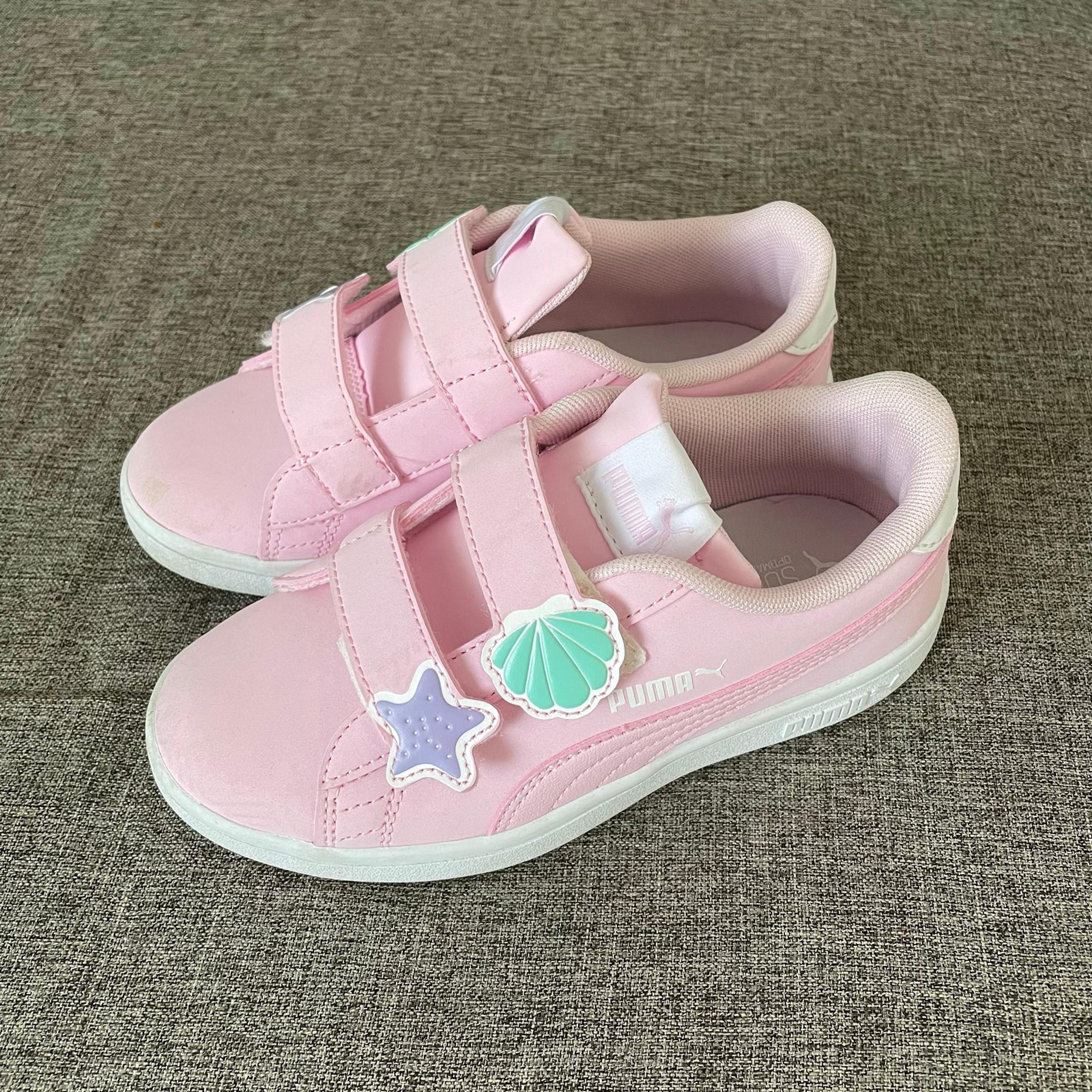 Puma Smash V2 Mermaid Shoes Pink, Girl’s Size 13.5