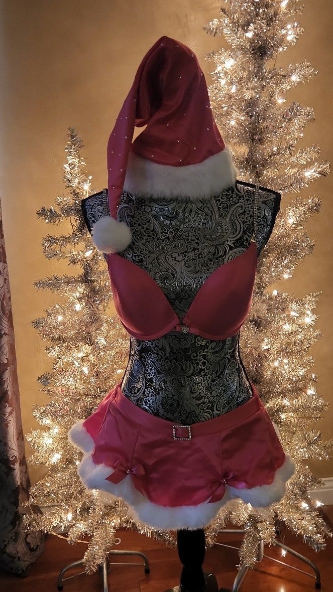 Victoria's Secret sexy little things santa baby rare rhinestone bra straps