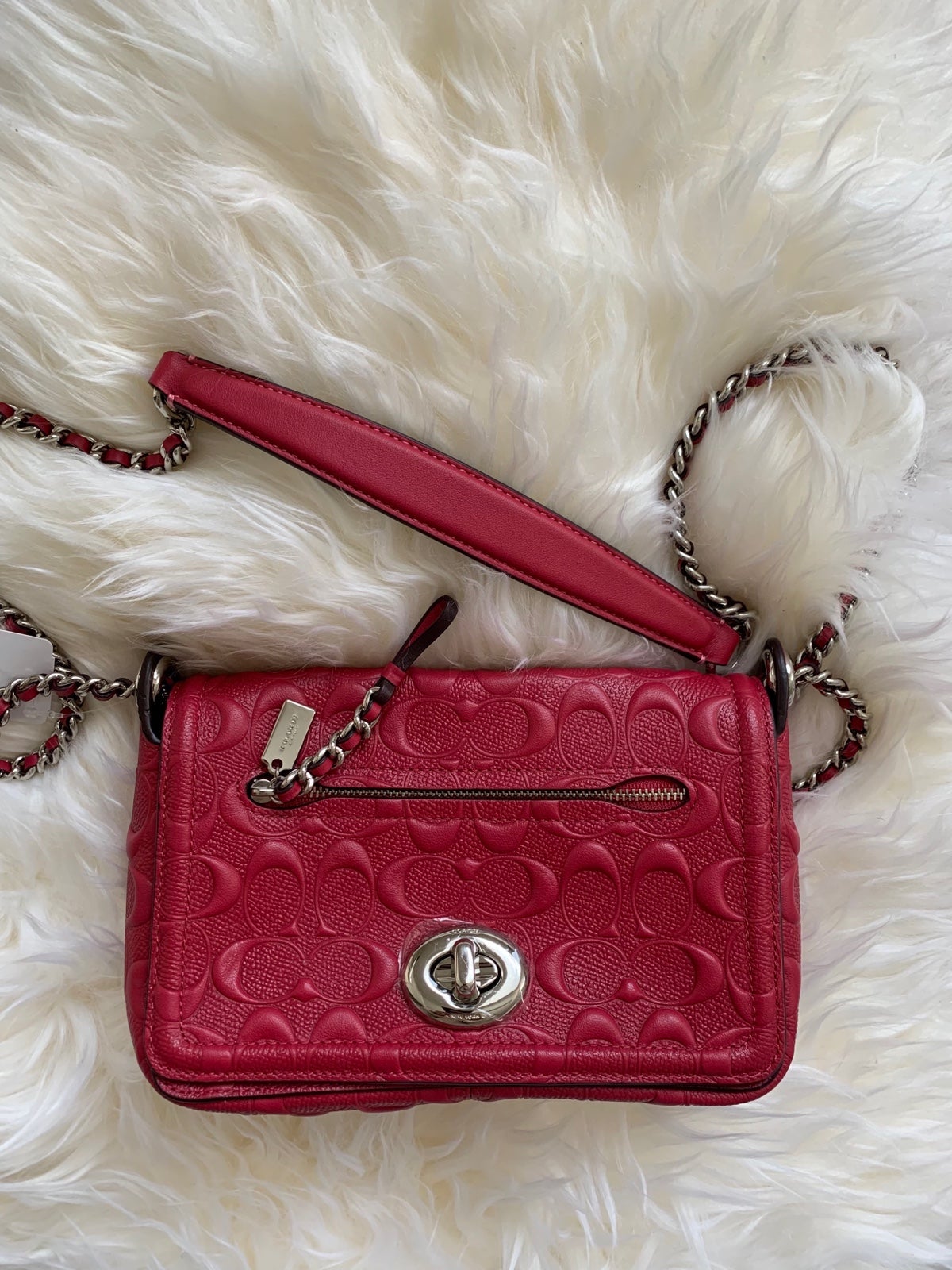 NWT Coach LEX SMALL FLAP CROSSBODY IN SIGNATURE LEATHER