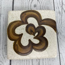 Vintage Evangel Pottery Trivet New Mexico Stoneware Mid Century Modern Farmhouse