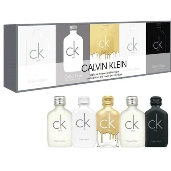 Calvin Klein Deluxe Travel Miniature Collection 5 Piece Perfume Gift Set