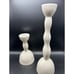 Pair of Molde Portugal White Pottery Candlesticks Candle Holders