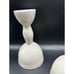 Pair of Molde Portugal White Pottery Candlesticks Candle Holders