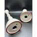 Pair of Molde Portugal White Pottery Candlesticks Candle Holders