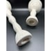 Pair of Molde Portugal White Pottery Candlesticks Candle Holders