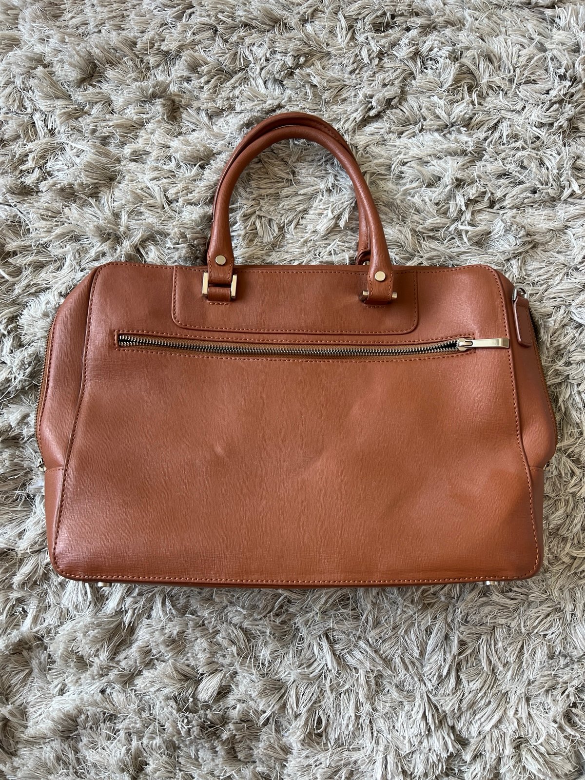 Barney’s New York Leather Laptop Bag Briefcase