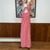 Adorable Vintage Chas L Lewis California Raggedy Ann Gingham Maxi Dress!