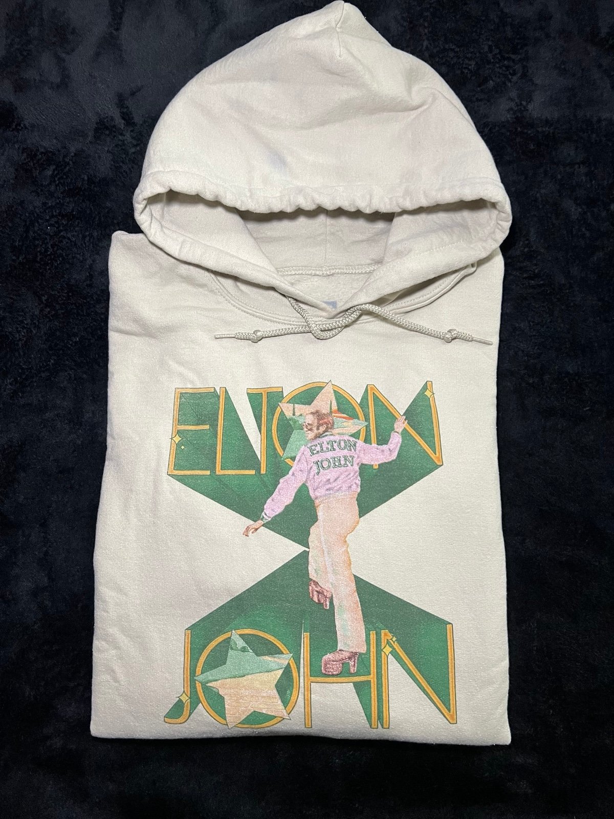 Elton John Farewell Yellow Brick Road Tour 2022 Hoodie, Men’s Lg, w/kangaroo Pkt