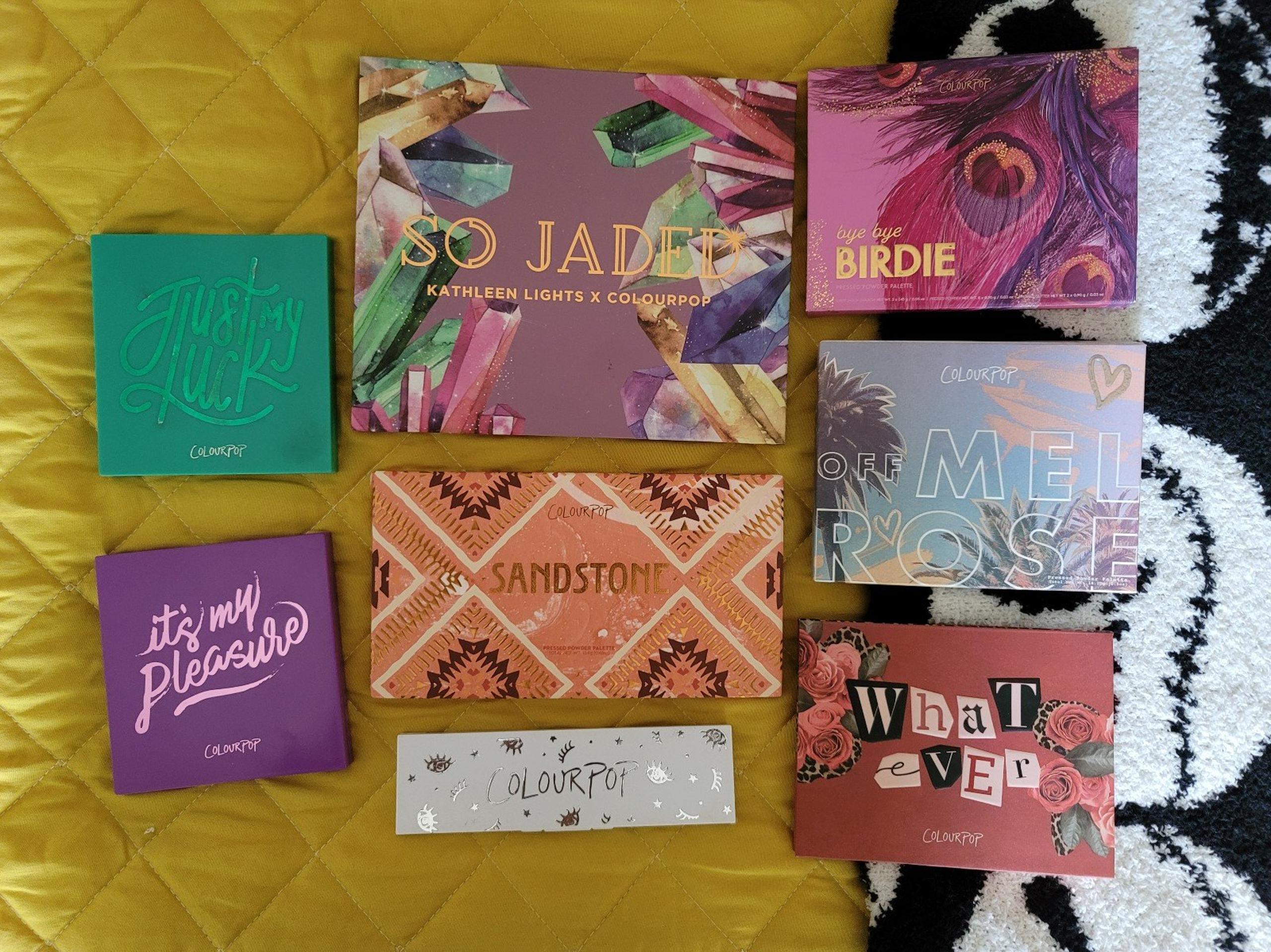 Colourpop cosmetics eyeshadow palette bundle