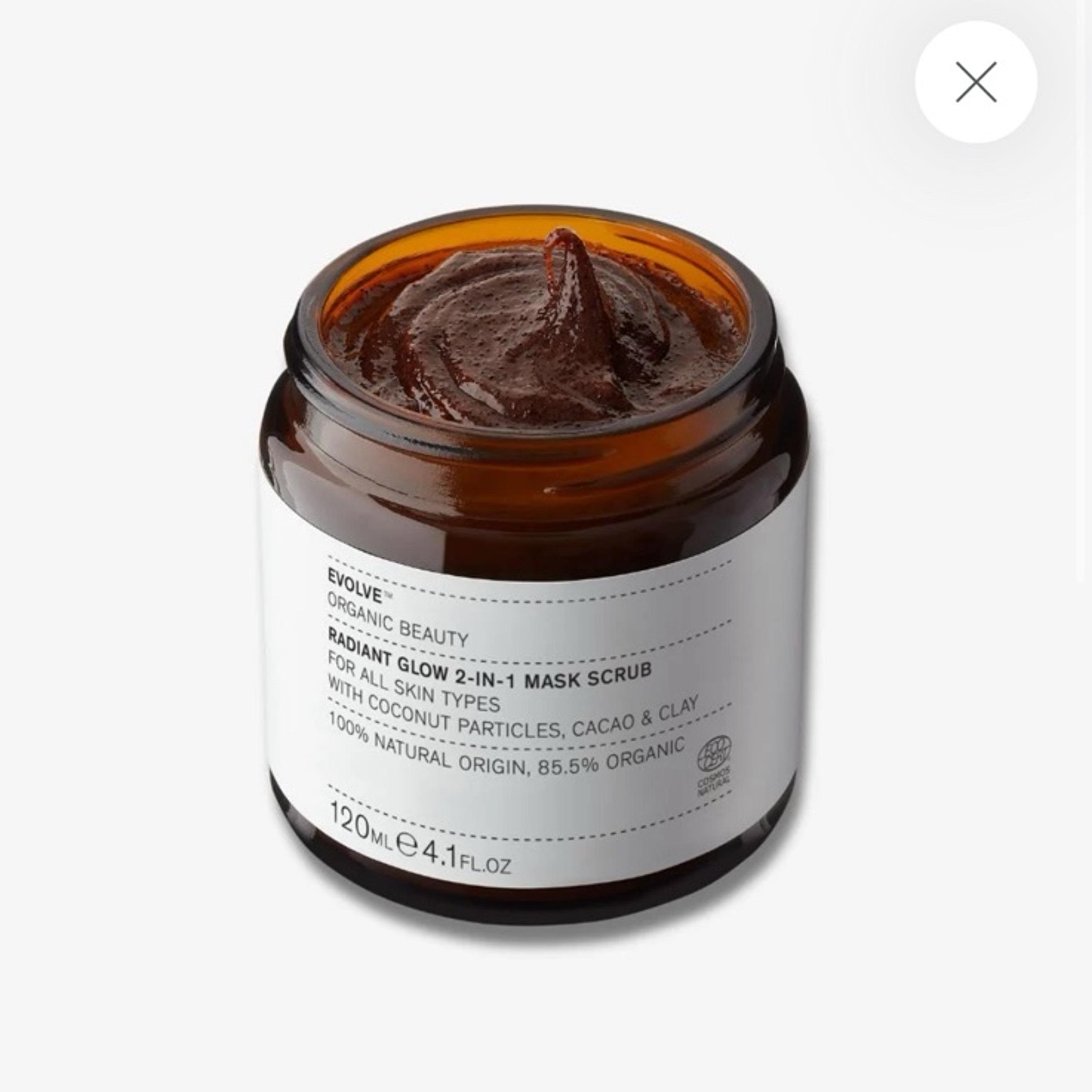 EVOLVE ORGANIC BEAUTY RADIANT GLOW 2 IN 1 MASK SCRUB (NEW)