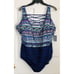LONGITUDE LACE UP BACK TANK SWIMWEAR LONG TORSO ONE PIECE MAYAN TRAIL SIZE24