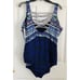 LONGITUDE LACE UP BACK TANK SWIMWEAR LONG TORSO ONE PIECE MAYAN TRAIL SIZE24