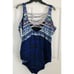 LONGITUDE LACE UP BACK TANK SWIMWEAR LONG TORSO ONE PIECE MAYAN TRAIL SIZE24