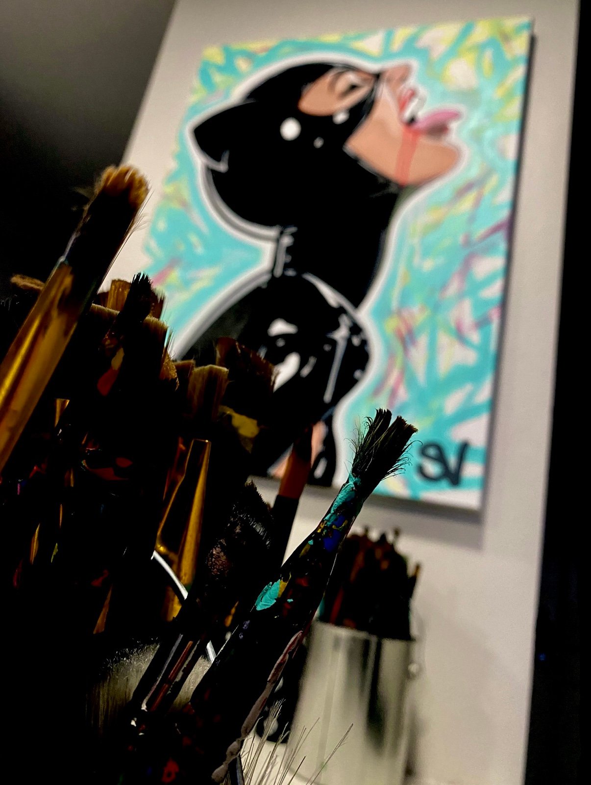 Cat woman gallery art
