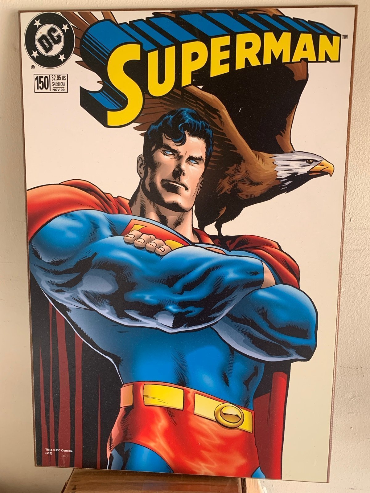 Superman DC Comics WB Wood Wall Sign Art Plaque Decor 13”x 19”