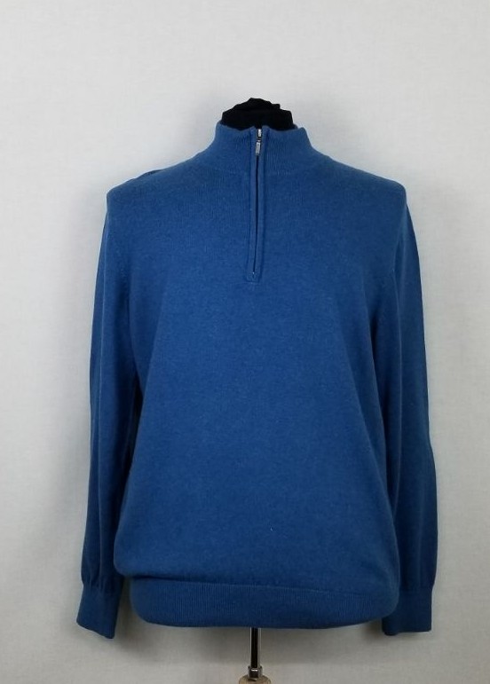 L.L. Bean Cashmere/Cotton 1/4 Zip Sz M