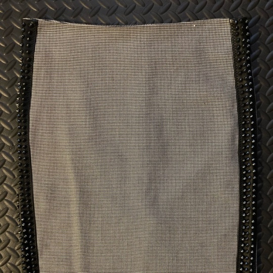 Faith Connexion Houndstooth Pencil Skirt with Stud details