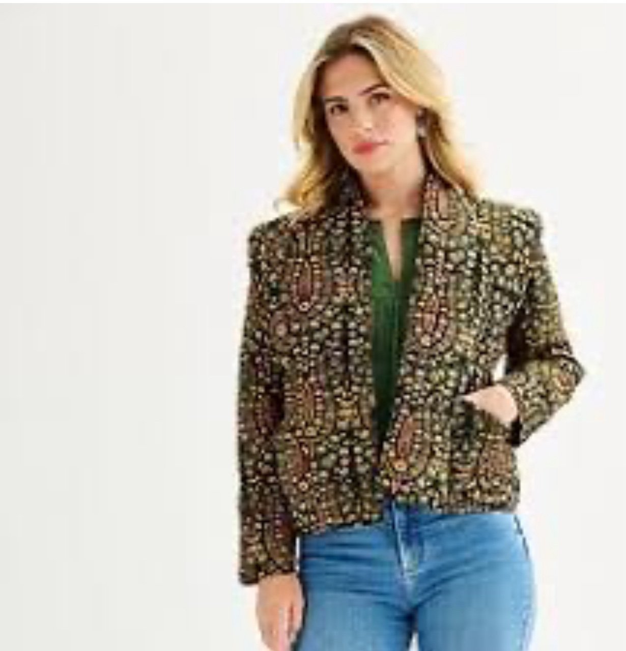 Farmer market women’s long sleeves open front reversible quilted puffer jacket M