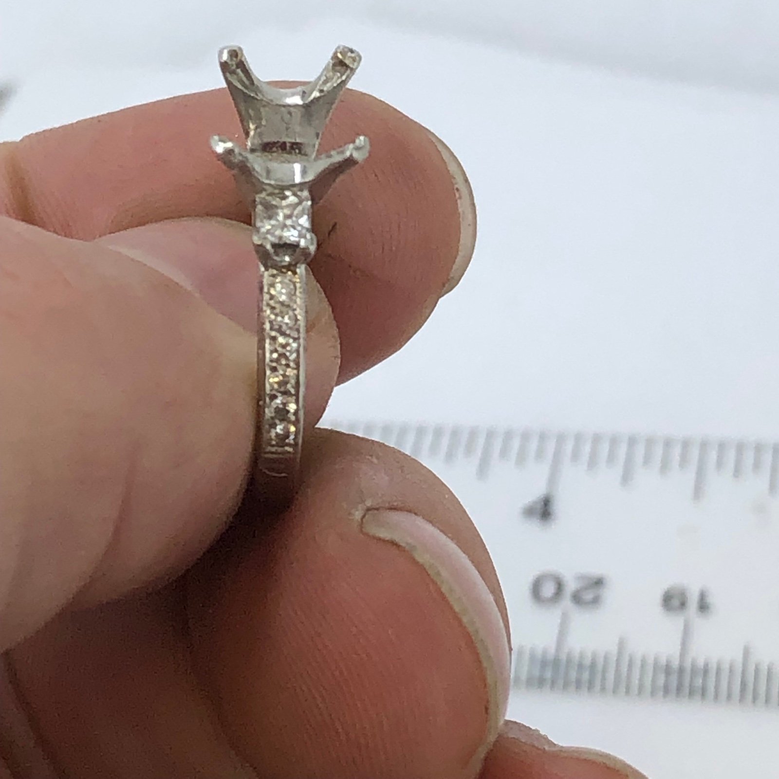 TACORI platinum diamond semi mount ring size 7 (922233)