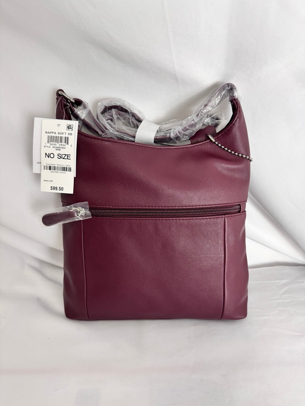Giani Bernini burgundy Shoulder Bag NWT with Slouch Design