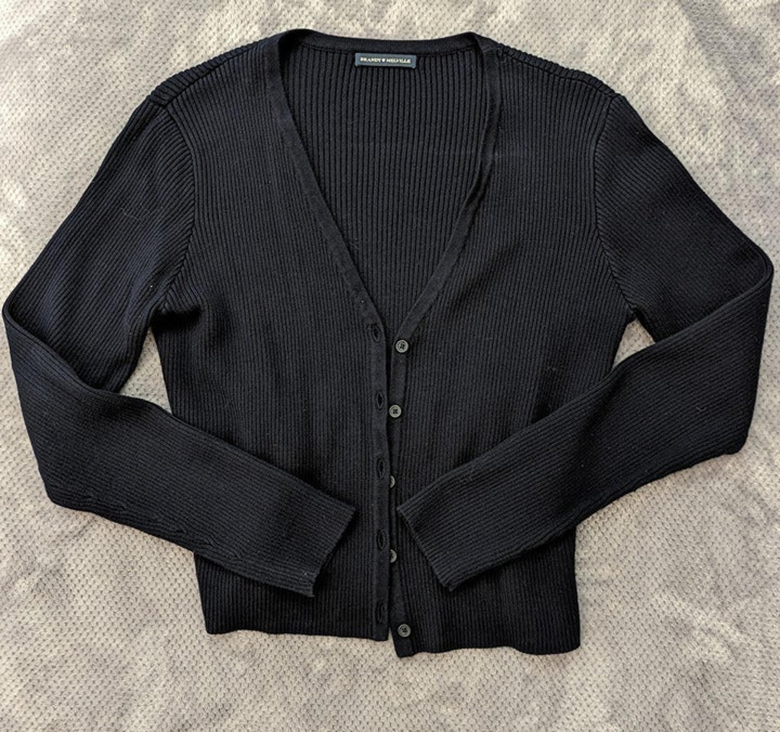 Clothes - Sweater - Brandy Melville Women's Black Knit Sweater Cargidan