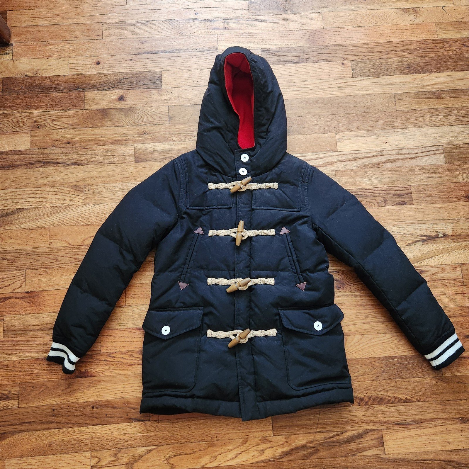 White Chocoolate toggle down jacket